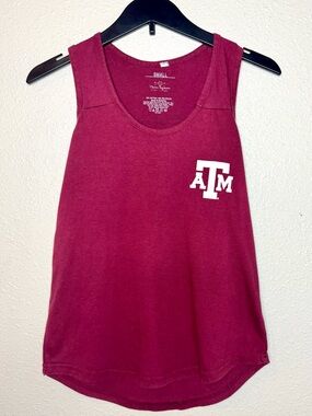 Texas A&M Aggies Three Square by Royce Apparel Maroon Tank Womens Size Small